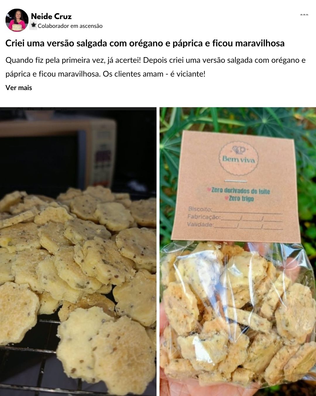 Depoimento de Neide Cruz sobre o Manual do Cookie Saudável